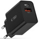 Tech-Protect NC30W - Ταχυφορτιστής Ταξιδιού / Αντάπτορας με 1 x USB-A / 1 x Type-C - 30W - Black (9490713935187)
