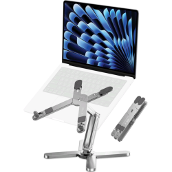 Tech-Protect ULS200 Universal Laptop Stand - Ρυθμιζόμενη Βάση Αλουμινίου για Laptop έως 16" - Silver (5906302309863)