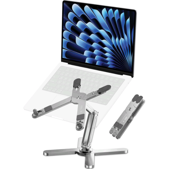 Tech-Protect ULS200 Universal Laptop Stand - Ρυθμιζόμενη Βάση Αλουμινίου για Laptop έως 16" - Silver (5906302309863)