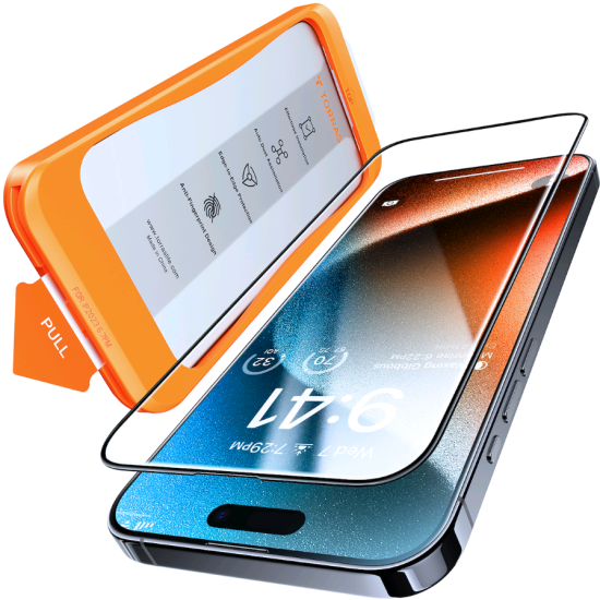 Αντιχαρακτικό Γυαλί Προστασίας Apple iPhone 16 Pro Max - Torras Install Master Tempered Glass FullFace Οθόνης - Clear (6970592331001)