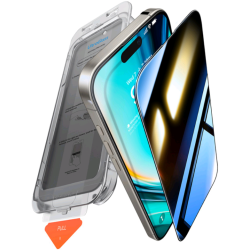 Αντιχαρακτικό Γυαλί Προστασίας Apple iPhone 16 Pro Max - Torras Install Master Privacy Tempered Glass FullFace Απορρήτου Οθόνης - Black (6970592331155)