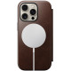 Θήκη Apple iPhone 16 Pro - Nomad Modern Leather Folio Horween Δερμάτινο Πορτοφόλι με MagSafe - Rustic Brown (NM01676485)