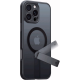 Θήκη Apple iPhone 16 Pro Max - Torras Pstand Spin Case Ημιδιάφανη Ανθεκτική με MagSafe & KickStand - Black (6938075602147)