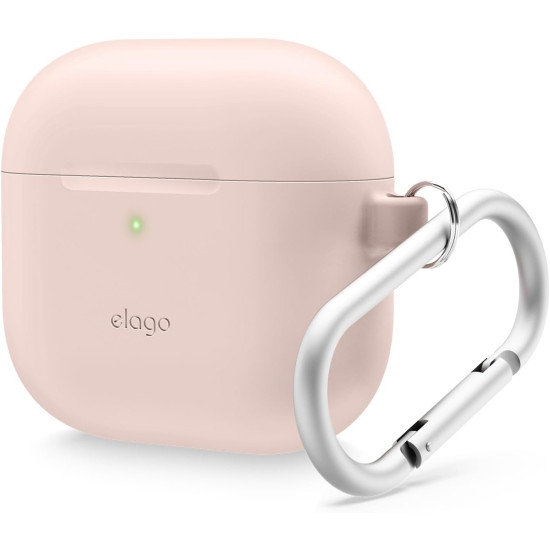 Θήκη Apple AirPods 4th Gen - Elago Silicone Hang Case Σιλικόνης - Sand Pink (EAP4SC-HANG-SPK)