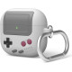 Θήκη Apple AirPods 4th Gen - Elago AirPods Retro AW5 Hang Case Ρετρό Σιλικόνης - Light Grey (EAP4AW5-HANG-LGY)