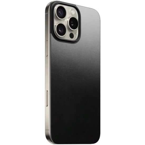 Κάλυμμα Apple iPhone 16 Pro Max - Nomad Magnetic Leather Back Horween Μαγνητικό Δερμάτινο Πλάτης με MagSafe - Black (NM01363385)