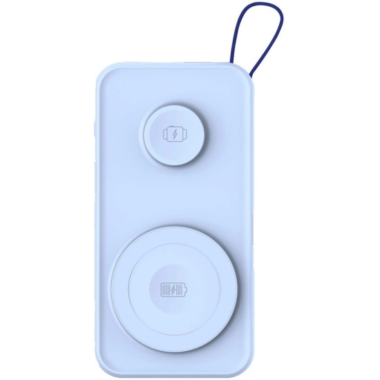 3MK PastelUp - PowerBank με Ασύρματη Φόρτιση MagSafe 15W για iPhone / Apple Watch 3W / 1 x Θύρα USB-A / 1 x Θύρα Type-C / 1 x Καλώδιο Type-C / 1 x Καλώδιο Type-C σε Lightning - 22.5W - 10.000mAh - Blue (5903108583237)