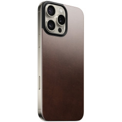 Κάλυμμα Apple iPhone 16 Pro Max - Nomad Magnetic Leather Back Horween Μαγνητικό Δερμάτινο Πλάτης με MagSafe - Rustic Brown (NM01361985)