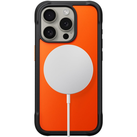 Θήκη Apple iPhone 15 Pro - Nomad Rugged Case Ανθεκτική με MagSafe - Ultra Orange (NM01670285)
