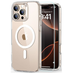 Θήκη & Αντιχαρακτικό Γυαλί Προστασίας Apple iPhone 16 Pro Max - ESR Classic Hybrid HaloLock Σετ Ανθεκτική με MagSafe & Tempered Glass Οθόνης - Clear (4894240243541)