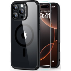 Θήκη & Αντιχαρακτικό Γυαλί Προστασίας Apple iPhone 16 Pro - ESR Classic Hybrid HaloLock Σετ Ανθεκτική με MagSafe & Tempered Glass Οθόνης - Clear / Black (4894240243503)
