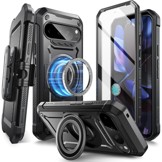 Θήκη Google Pixel 9 / 9 Pro - Supcase Unicorn Beetle Pro Mag Ανθεκτική με MagSafe - Black (843439151536)