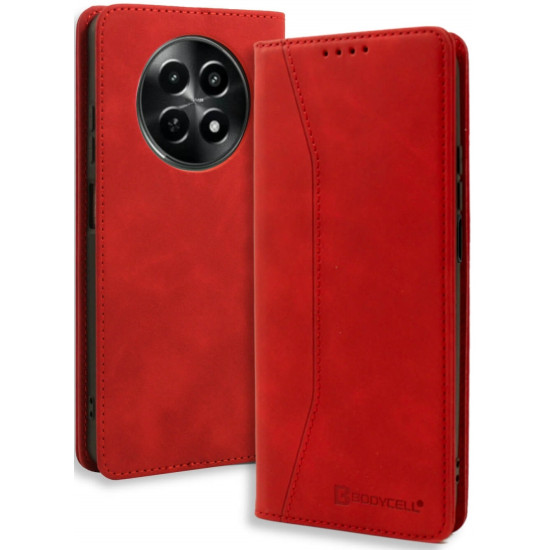 Θήκη Realme 12 5G / 12x 5G - Bodycell Book Case Πορτοφόλι - Red (5206015079207)