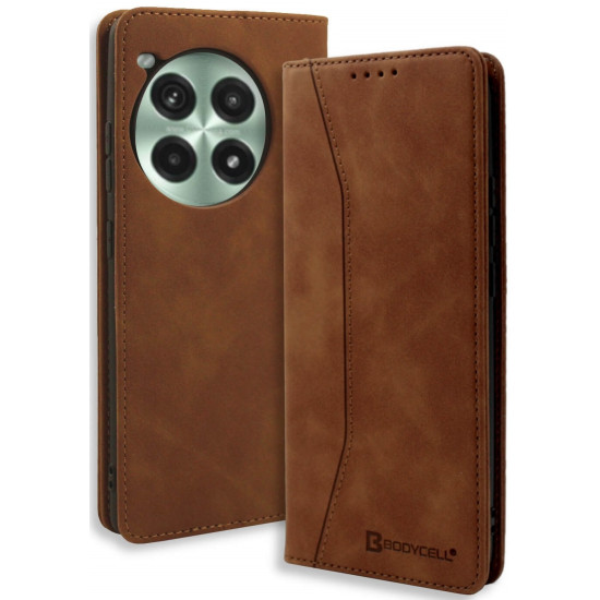 Θήκη OnePlus Ace 3 Pro - Bodycell Book Case Πορτοφόλι - Brown (5206015078798)
