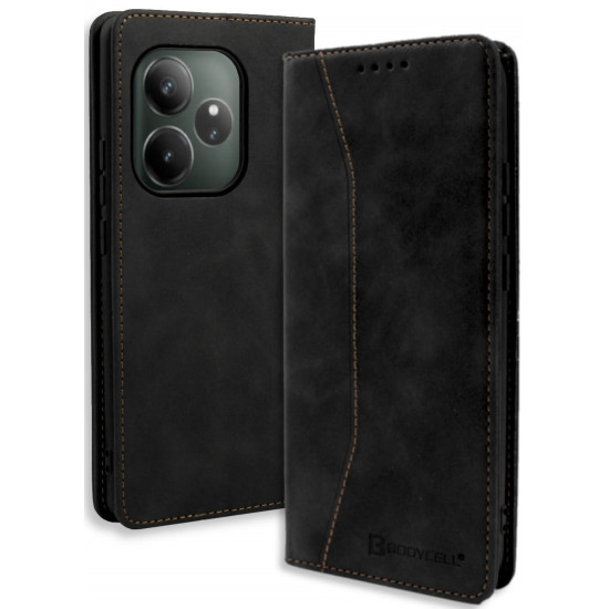 Θήκη Realme GT 6 / GT 6T - Bodycell Book Case Πορτοφόλι - Black (5206015079368)