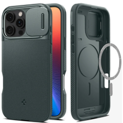 Θήκη Apple iPhone 16 Pro - Spigen Optik Armor MagFit με MagSafe & Κάλυμμα για την Κάμερα - Abyss Green (ACS08150)