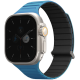 Λουράκι Apple Watch Ultra/SE/11/10/9/8/7/6/5/4 (49/46/45/44mm) - Uniq Revix Evo Αναστρέψιμο Μαγνητικό από Premium Σιλικόνη - Pacific Blue / Black (UNIQ-49MM-REVEPCBLUBLK)