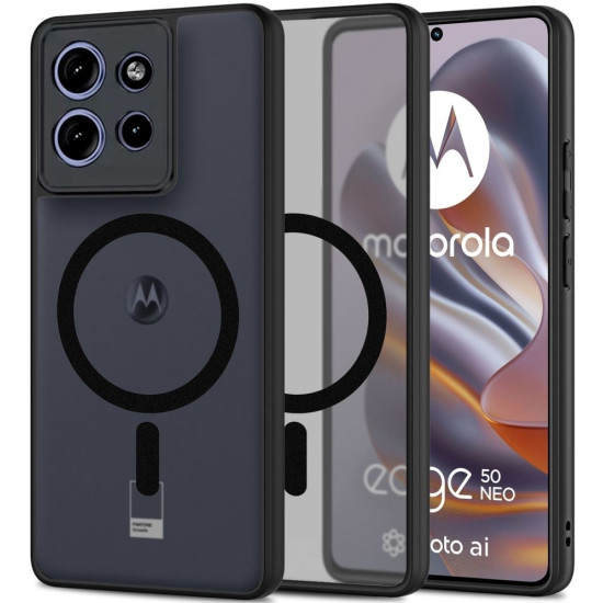 Θήκη Motorola Edge 60 Neo / Edge 50 Neo - Tech-Protect MagMat Σκληρή Ημιδιάφανη με MagSafe - Black (5906302377343)
