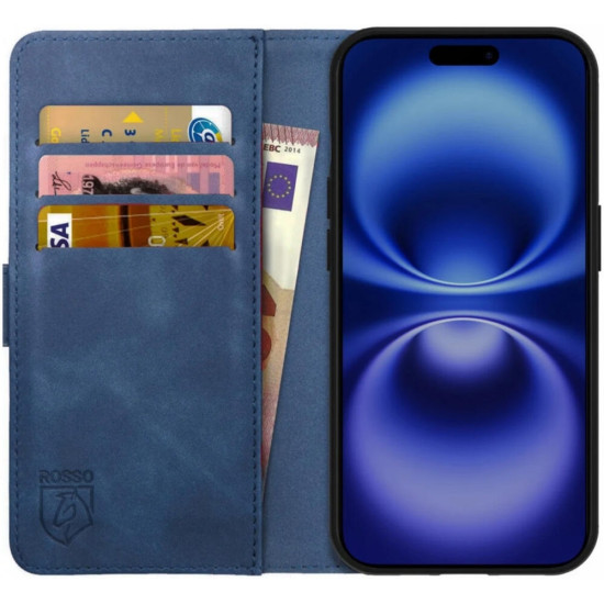 Θήκη Apple iPhone 16 - Rosso Element PU Πορτοφόλι - Blue (8719246453823)