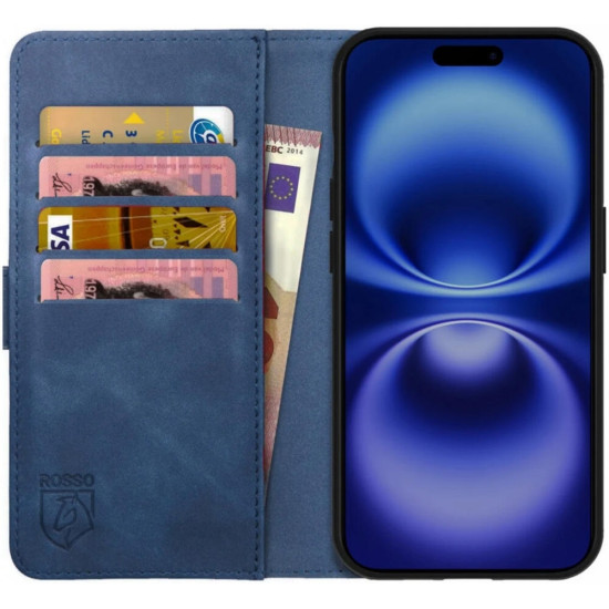 Θήκη Apple iPhone 16 Pro Max - Rosso Element PU Πορτοφόλι - Blue (8719246453946)