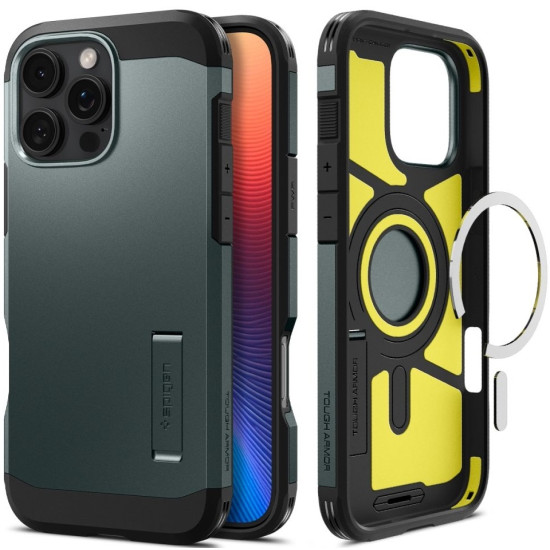 Θήκη Apple iPhone 16 Pro - Spigen Tough Armor AI MagFit Ανθεκτική με MagSafe - Abyss Green (ACS08148)