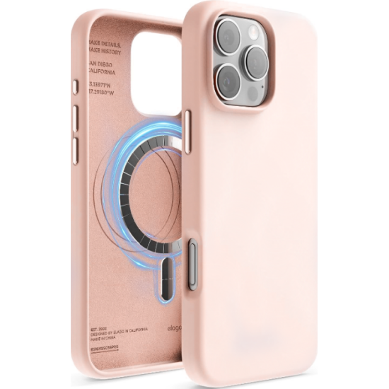 Θήκη Apple iPhone 16 Pro Max - Elago Magnetic Silicone Case Premium Σιλικόνης με MagSafe - Lovely Pink (ES16MSSC69PRO-LPK)