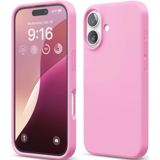 Θήκη Apple iPhone 16 - Elago Silicone Case Premium Σιλικόνης - Hot Pink (ES16SC61-HPK)