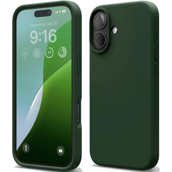 Θήκη Apple iPhone 16 - Elago Silicone Case Premium Σιλικόνης - Alpine Green (ES16SC61-APGR)