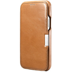 Θήκη Apple iPhone 11 - iCarer Vintage Series Side-Open Δερμάτινη - Khaki (RIX1108-GG)