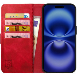 Θήκη Apple iPhone 16 Plus - Rosso Element PU Πορτοφόλι - Red (8719246453892)