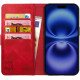 Θήκη Apple iPhone 16 Plus - Rosso Element PU Πορτοφόλι - Red (8719246453892)