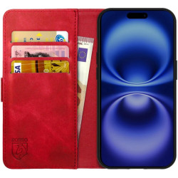 Θήκη Apple iPhone 16 - Rosso Element PU Πορτοφόλι - Red (8719246453816)