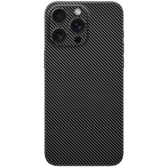 Αυτοκόλλητο Skin Προστασίας Πλάτης - Apple iPhone 16 Pro Max - Gams Premium Vinyl Skin Back Plate - Carbon Fiber Black (GAMS-VNL-SKIN-CFB-001-083)