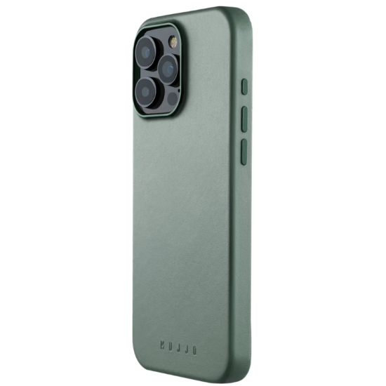 Θήκη Apple iPhone 16 Pro Max - MUJJO Full Leather Case Δερμάτινη με MagSafe - Green Smoke (MUJJO-CL-055-GS)