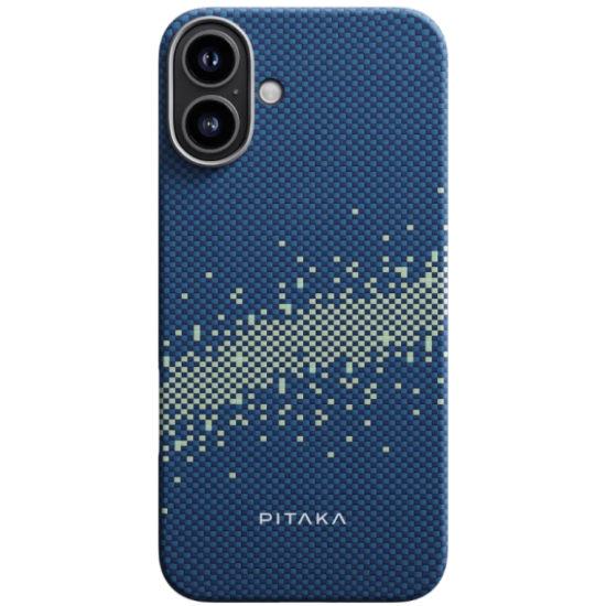 Θήκη Apple iPhone 16 - Pitaka StarPeak Tactile Woven MagEZ Case 6 Aramid Fiber Body με MagSafe - 1.04mm - 1500D - Milky Way Galaxy (KI1601MYG)