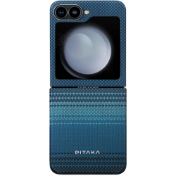 Θήκη Samsung Galaxy Z Flip6 - Pitaka Premium Tactile Woven Case MagEZ Case 5 Aramid Fiber Body με MagSafe - 1.2mm - 1500D - Moonrise (FMFLIP6)