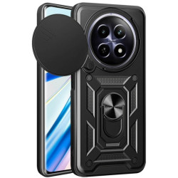 Θήκη Realme 12 5G / 12x 5G - Bodycell Armor Slide Ανθεκτική με Κάλυμμα για την Κάμερα & Μεταλλικό Ring Holder - Black (5206015078637)