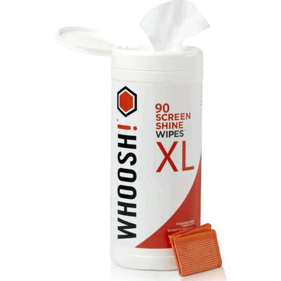 Καθαριστικά Οθόνης Whoosh! Screen Shine Wipes XL 90 Μαντηλάκια Καθαρισμού Συσκευών με 1 Αντιμικροβιακό Πανί (1FG90WP)