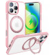 Θήκη iPhone 16 Pro Max Torras Ostand R Fusion Διάφανη Ανθεκτική με MagSafe & KickStand - Pink (6970592331704)