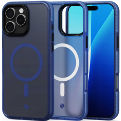 Θήκη iPhone 16 Pro Max Spacecase Hybrid Fusion Mag Ημιδιάφανη Σκληρή με MagSafe - Dark Blue (5905719112493)
