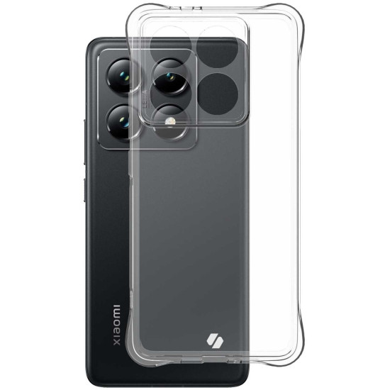 Θήκη Xiaomi 14T Pro Spacecase Anti-Shock Διάφανη Σιλικόνης 1mm - Clear (5905719112998)