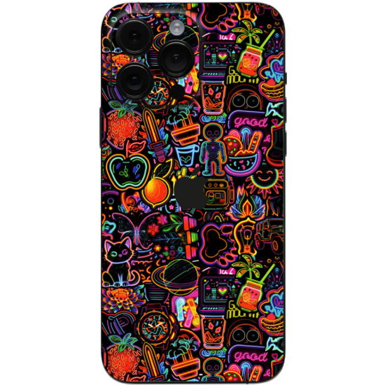 Αυτοκόλλητο Skin Προστασίας Πλάτης iPhone Gams Premium Vinyl Skin Back Plate - 3D Neon (GAMS-VNL-SKIN-3DN-001)