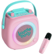 Ασύρματο Ηχείο Bluetooth Kiddoboo KidsVoice BT Speaker & Mic για Karaoke με Μικρόφωνο / Βάση Στήριξης Smartphone & RGB Φωτισμό - Pink (KB23028PNK)