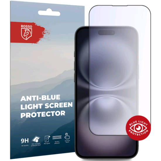 Tempered Glass iPhone 16 Plus Rosso Anti-Blue Light FullFace Αντιχαρακτικό Γυαλί Προστασίας Οθόνης - Black (8719246460999)