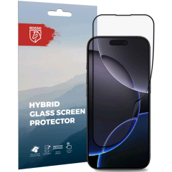 Hybrid Glass iPhone 16 Pro Rosso FullFace Αντιχαρακτικό Υβριδικό Προστατευτικό Οθόνης - Black (8719246461088)