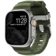 Λουράκι Apple Watch Ultra/SE/11/10/9/8/7/6/5/4 (49/46/45/44mm) Nomad Rocky Point Band Αδιάβροχο FKM & Τιτάνιο - Forest / Natural (NM014841858)
