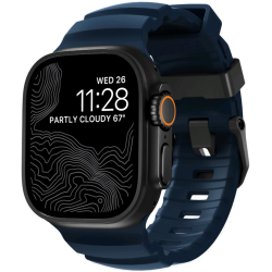 Λουράκι Apple Watch Ultra/SE/11/10/9/8/7/6/5/4 (49/46/45/44mm) Nomad Rocky Point Band Αδιάβροχο FKM & Τιτάνιο - Atlantic / Black (NM014827858)