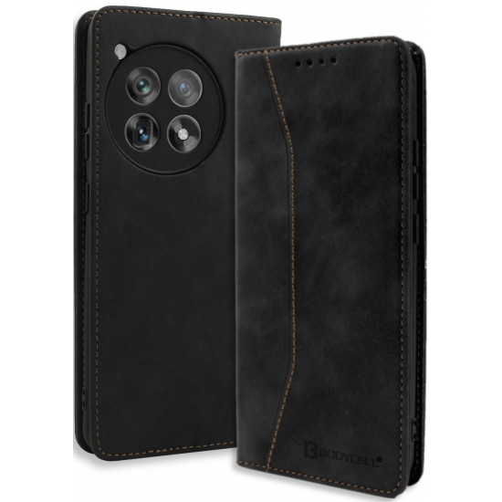 Θήκη OnePlus 12R Bodycell Book Case Πορτοφόλι - Black (5206015079795)