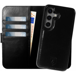 Θήκη Samsung Galaxy S24 FE Rosso Elite Δερμάτινο Πορτοφόλι με MagSafe - Black (8719246459627)