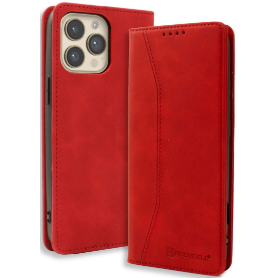 Θήκη iPhone 16 Pro Max Bodycell Book Case Πορτοφόλι - Red (5206015079757)